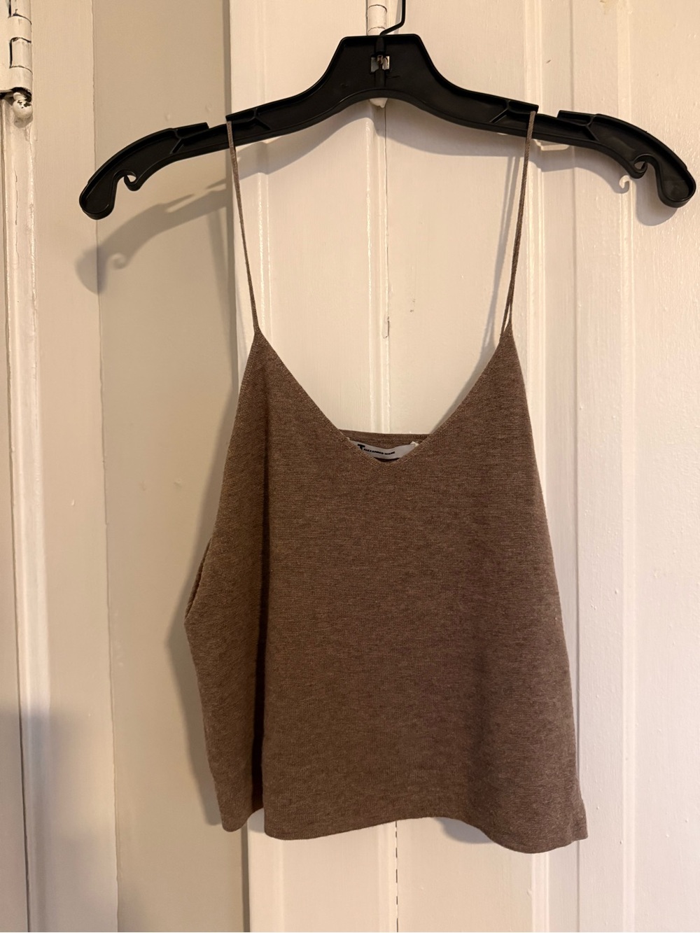 T by Alexander Wang Brown Knit V-Neck Camisole